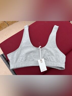 Good American Grey Stretch Bralette